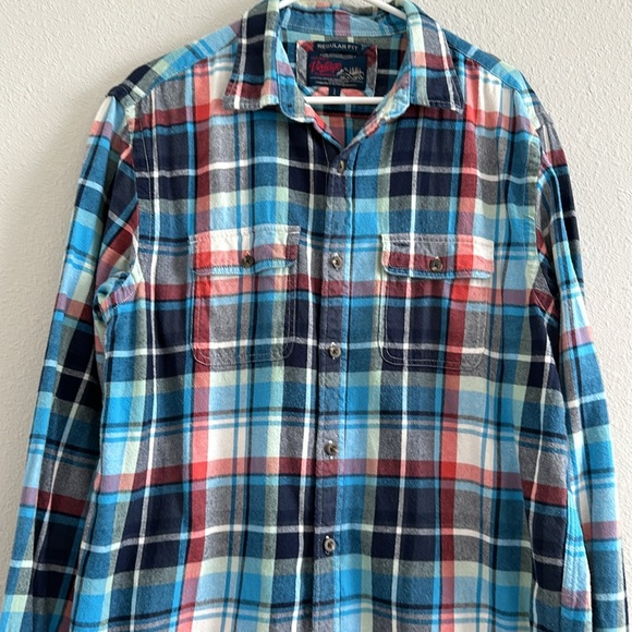 Old navy vintage flannel regular fit long sleeve large - Picture 2 of 6
